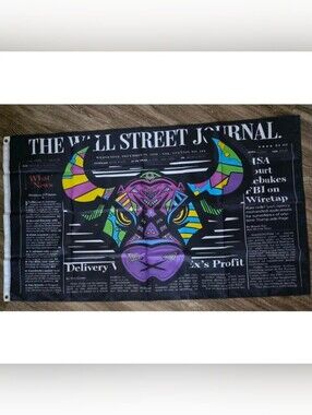 Ricky Gutierrez / TechBuds Wall Street Art Bull Flag 🐂📈